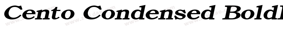 Cento Condensed BoldItalic字体转换